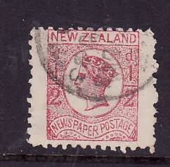 New Zealand-Sc#P3-used Newspaper stamp-Queen Victoria-1875-