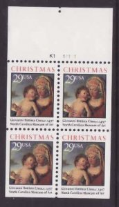 USA-Sc#2790a- id9-unused NH pane-Christmas-Paintings-1993-