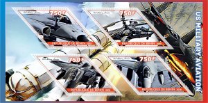 Stamps. US Military Aviation 2018 1+1 sheets perforated