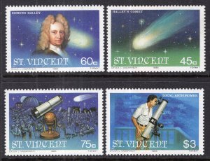 St Vincent 918-921 Halley's Comet MNH VF