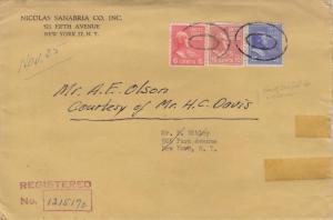 1953, Registered Prexie Cover, New York to New York, See Remark (762)