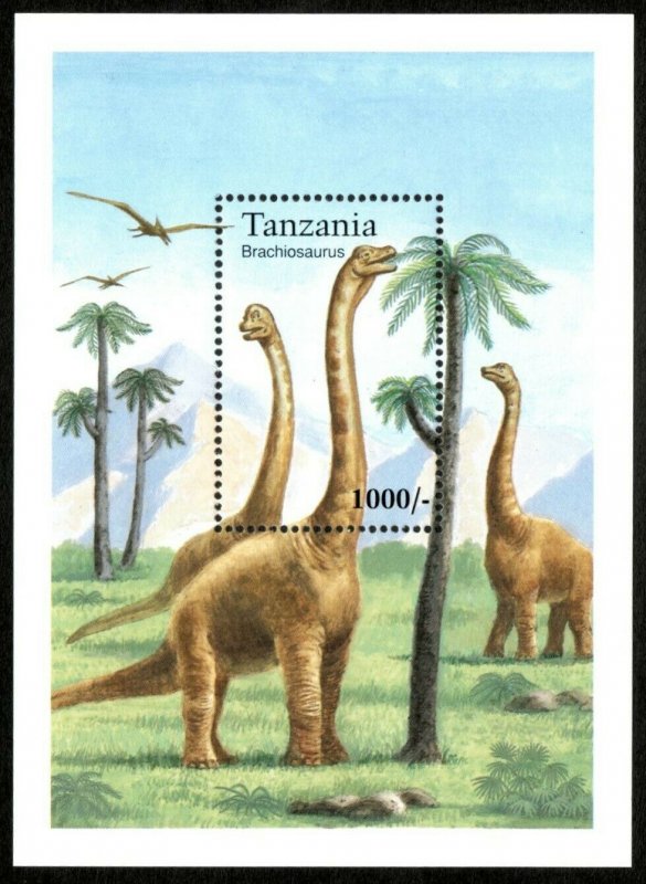 Tanzania 1994 - Dinosaurs, Brachiosaurus - Souvenir Sheet - Scott #1252 - MNH