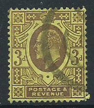 GB Edward VII SG 232 Fine Used Yellow Shade