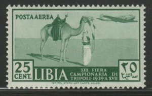 Italy Colony Libia Air Post Tripoli Fair 1939 25c MH* A18P17F879