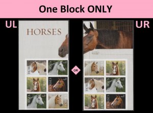 US 5891-5895 5895b Horses F corner block 6 MNH 2024