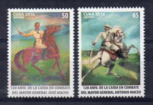 CUBA - 120th ANNIVERSARY OF THE DEATH OF JOSE MACERO - HORSES - 2016 -