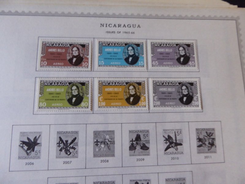 Nicaragua 1862-1974 Stamp Collection on Album Pages​