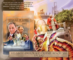 GUINEA - 2012 - Pope Benedikt XVI Visits - Perf Souv Sheet -Mint Never Hinged