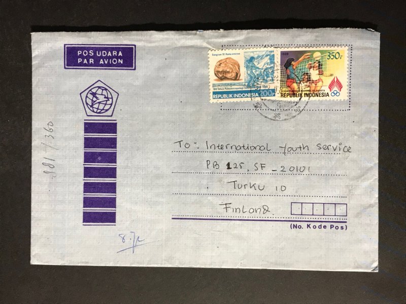 Indonesia #780//B242 Cover to Finland (1970-1999)