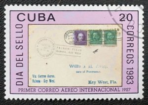 CUBA Sc# 2589  STAMP DAY Philately philatelics collectors postage  20c 1983 used