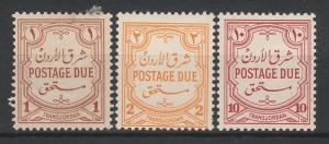 TRANSJORDAN 1942 POSTAGE DUE SET