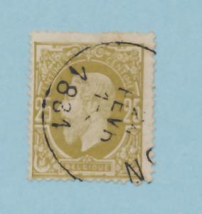 Belgium 1881 Scott 44 used - 25c, King Leopold I