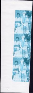 Niger 1997 Sc#944  Princess Diana with Children's Strip 3 Imperf.Missing Color