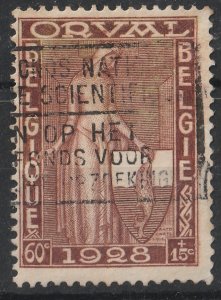 Belgium 1928 Fund for the restoration of Orval Abbey 60c + 15c (1/9) USED