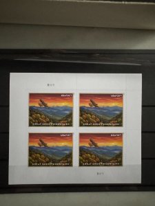 USA US Palaces of the Fine Arts & Smoky Mountain Sheet of 4 in MNH VF Free FedEx