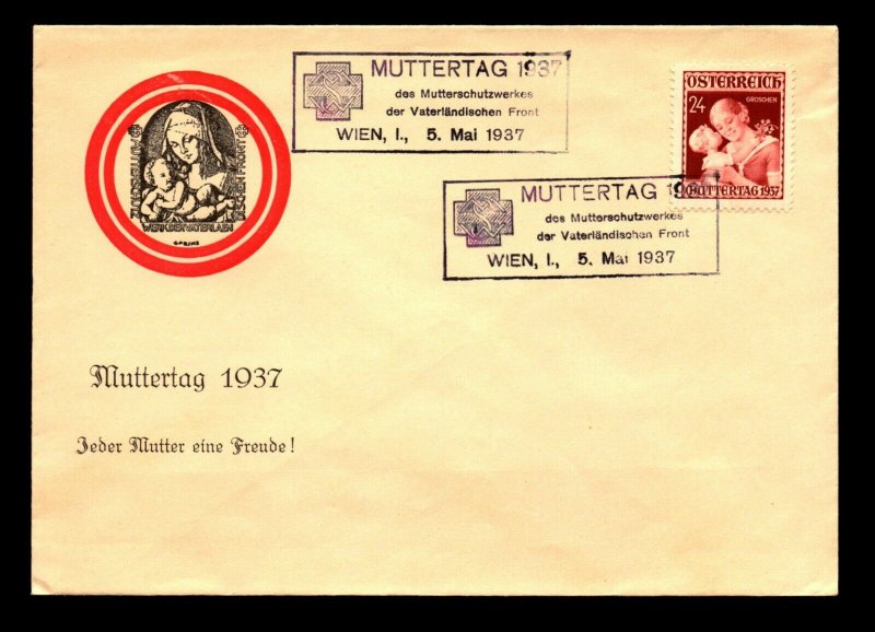 Austria SC# 381 FDC / Cacheted / Unaddressed - L11390