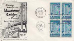 United States, First Day Cover, Michigan, Bridges