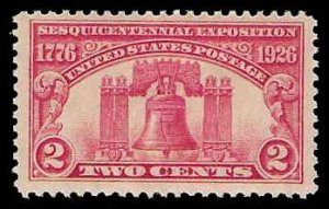 PCBstamps  US # 627 2c Sesquicentennial, MH, (5)