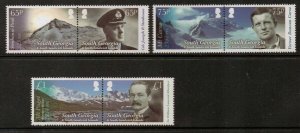 S.GEORGIA&S.SANDWICH SG576/81 2012 MOUNTAINS MNH