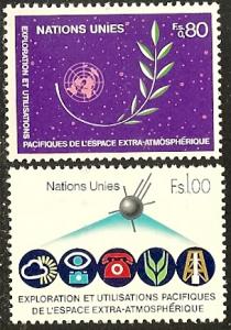 UN-Geneva  109-10 MNH 1982 Outer Space Programs