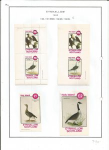 EYNHALLOW -1982 - Birds - Sheets - Mint Light Hinged -Private Issue