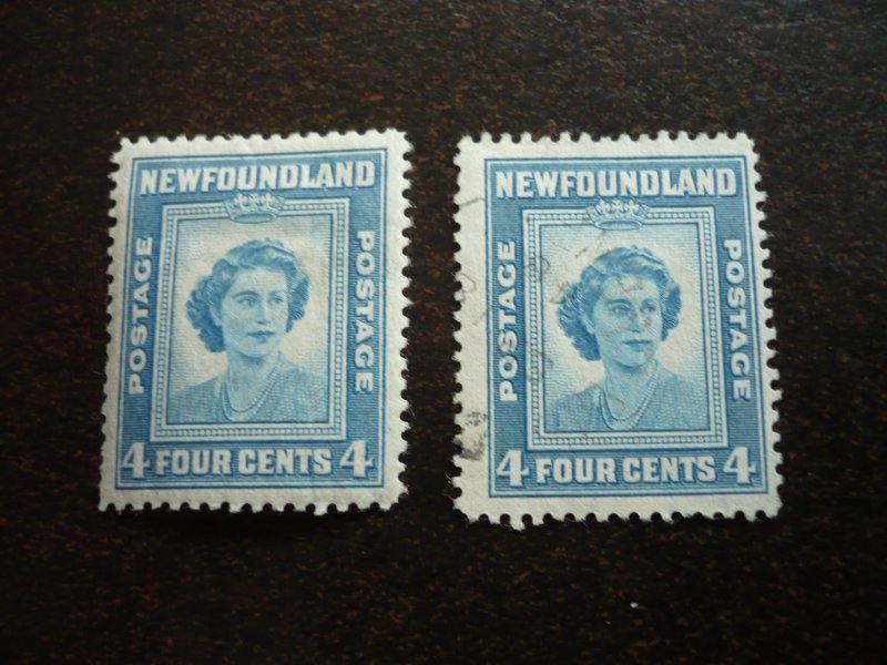 Stamps - Newfoundland - Scott# 269 - Mint Hinged & Used Set of 2 Stamps