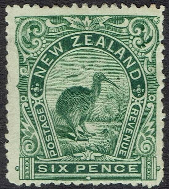 NEW ZEALAND 1898 KIWI BIRD 6D NO WMK PERF 12 TO 16 