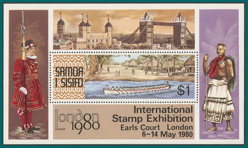 Samoa 1980 London Stamp Expo, MS, MLH #531,SGMS571