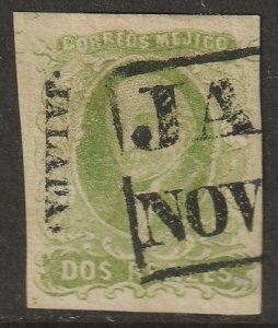 Mexico 1856 Sc 3 used Jalapa district