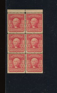 319g Washington Mint POSITION A Booklet Pane of 6 Stamps (By 1455)