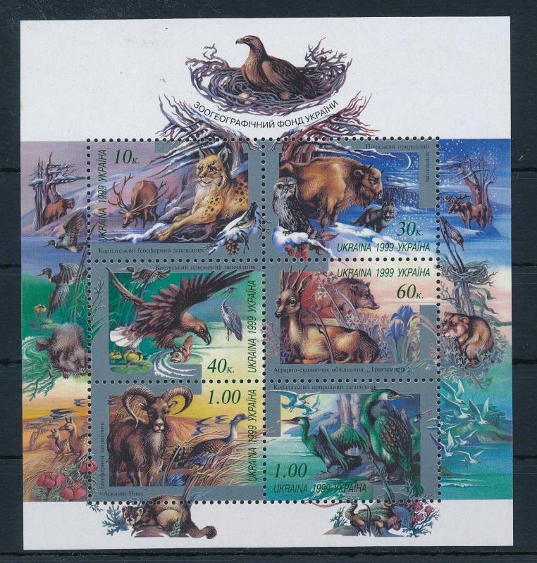 [23888] Ukraine 1999 Flora Fauna Wild Animals Birds MNH  Sheet