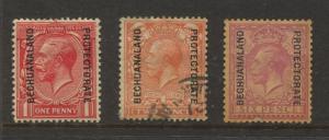 Bechuanaland Protectorate - Scott 84,86,90 - Mint / Used - 1913- 3 Single Stamps