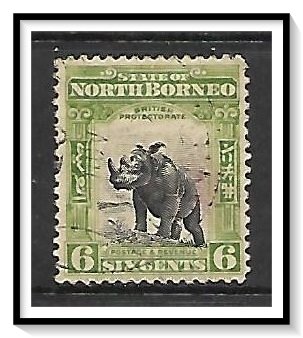 North Borneo #172 Rhinoceros  Used