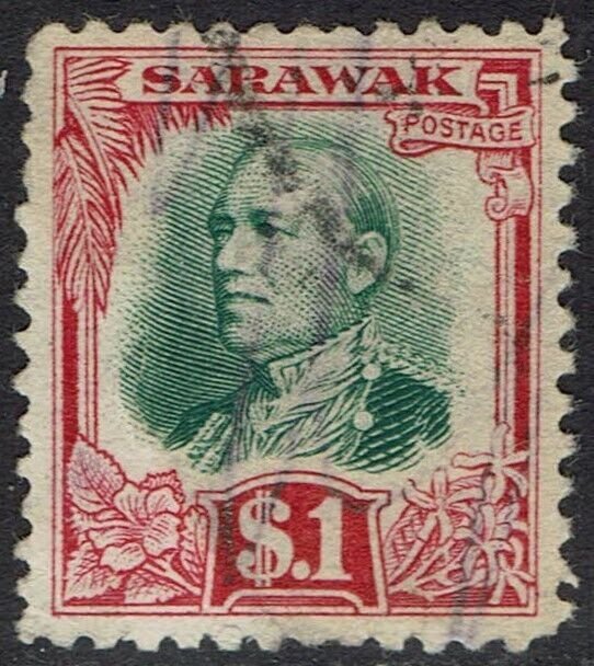 SARAWAK 1932 RAJA BROOKE $1 USED