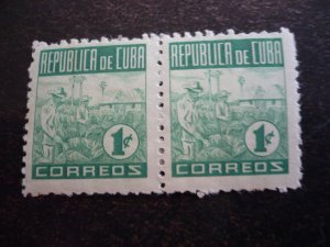 Stamps - Cuba - Scott#445-447 - Mint Hinged Set of 3 Stamps in Pairs