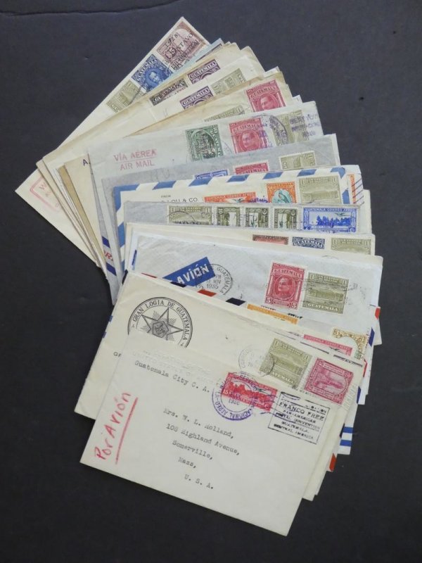 EDW1949SELL : GUATEMALA Very interesting collection of 40 covers with many nice