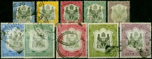 B.C.A Nyasaland 1897 Set of 10 SG43-51 Good to Fine Used