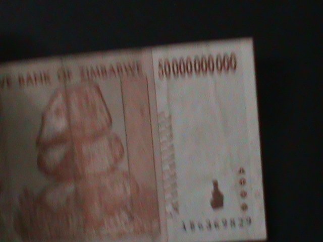 ​ZIMBABWE-2008-RESERVE BANK OF ZIMBABWE-50 BILLION DOLLARS-LT. CIRCULATED-VF