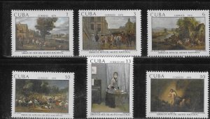 Cuba 2233-2238 Paintings set MNH