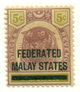 MALAYA #9 Mint Hinged, Scott $32.50