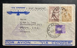 1932 Argentina LZ127 Graf Zeppelin Condor Airmail Cover to Munich Germany