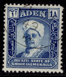 ADEN - Qu'aiti GVI SG3, 1a blue, FINE USED.