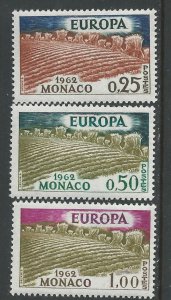 Monaco # 507-09  Europa  1962 - Wheat Fields    (3)  Mint NH