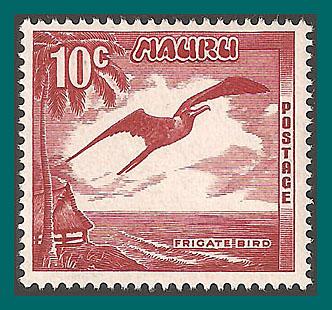 Nauru 1966 Great Frigate Bird, 10c MLH 65,SG73