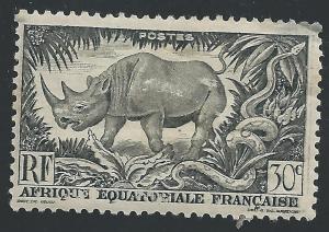 French Equatorial Africa #167 30c Black Rhinoceros