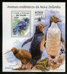 SAO TOME 2019 NEW ZEALAND ANIMALS  SOUVENIR  SHEET  MINT NH