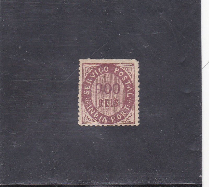 PORTUGUESE INDIA 900 r. (1871)   AF # 15  MH NICE