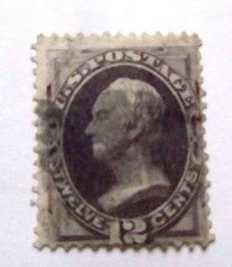 Henry Clay Issue of 1870, US #151, 12 Cents, toning spot on back, CV $200. U/F