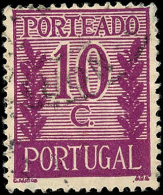 Portugal Scott #J55 F-VF Used - 1940 10c Rose Lilac Postage Due