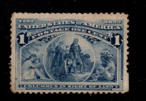 USA Scott 230 Used Colombus stamp